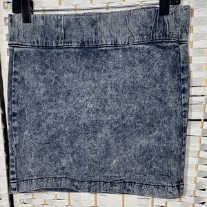 Forever 21 Blue Acid Wash Mini Skirt
